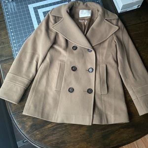 Luxurious Camel Wool peacoat/ Coat/ Jacket Fleurette 8(fits like 4/6)
